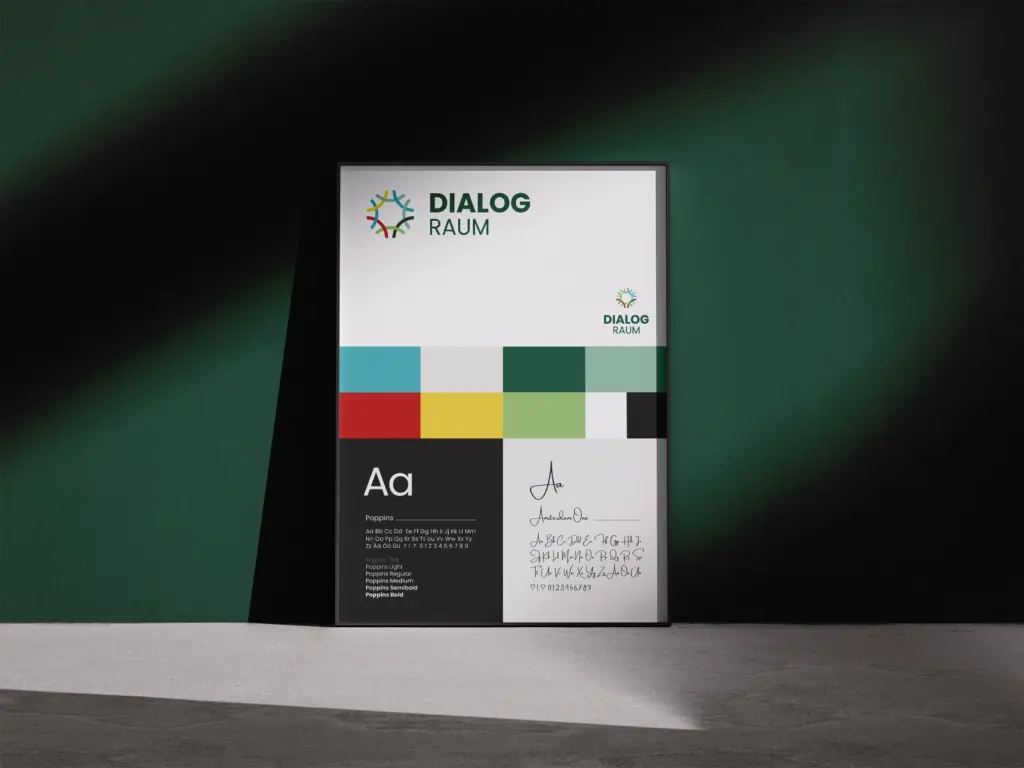 Brand Design von Dialog-Raum als Poster © Studio Wegener | Gudrun Wegener
